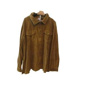 Vintage Carolina Blues Corduroy Shirt 26W Mustard Cotton Workwear Shacket J71913